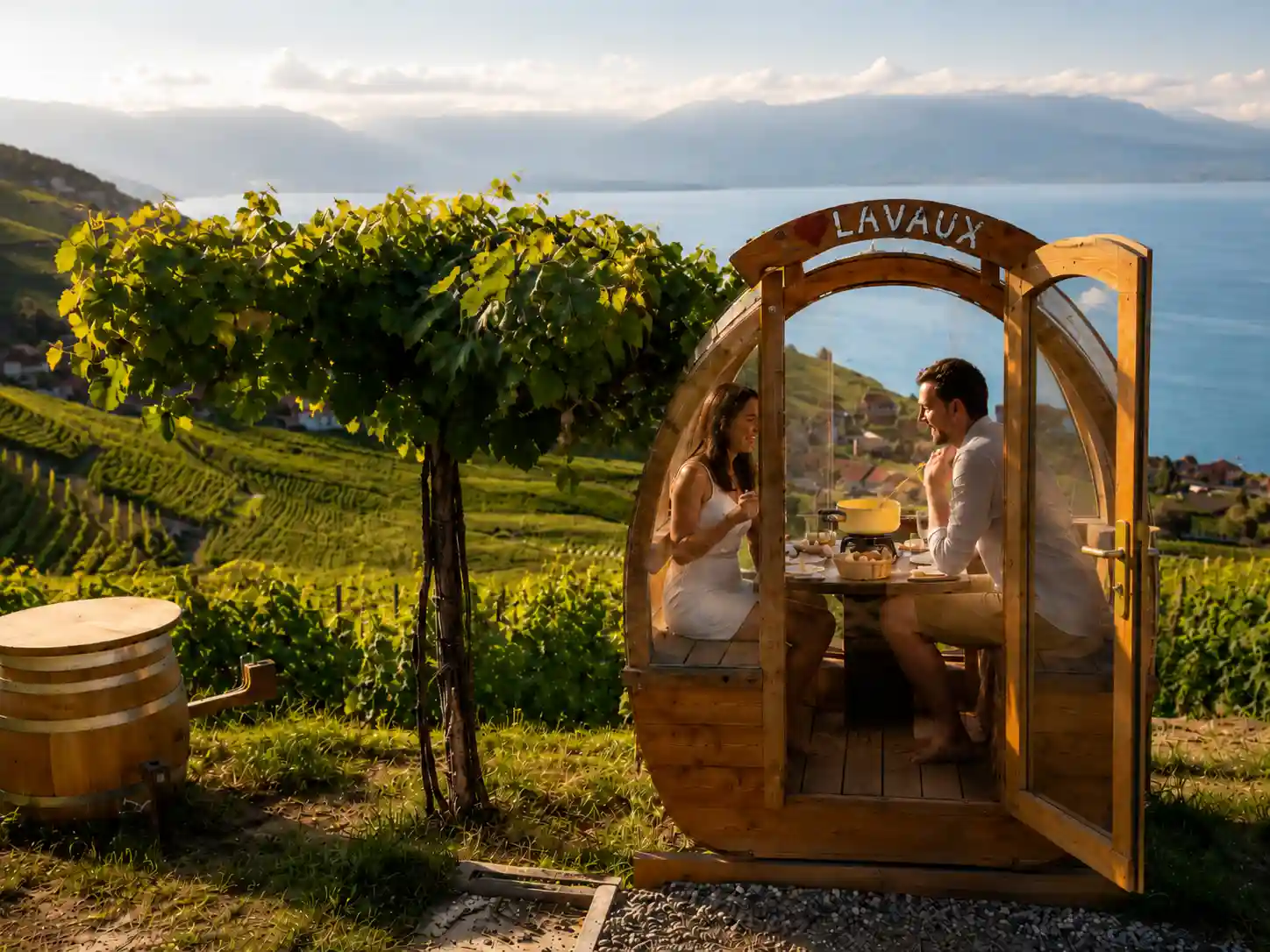 Fondue scene used in the Lake Geneva tour